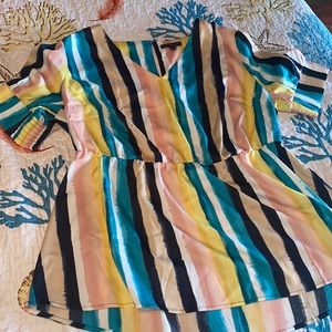 Vertical-Striped Blouse